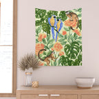 Monkeys and Parrots Wall Tapestry Gallery Image 2