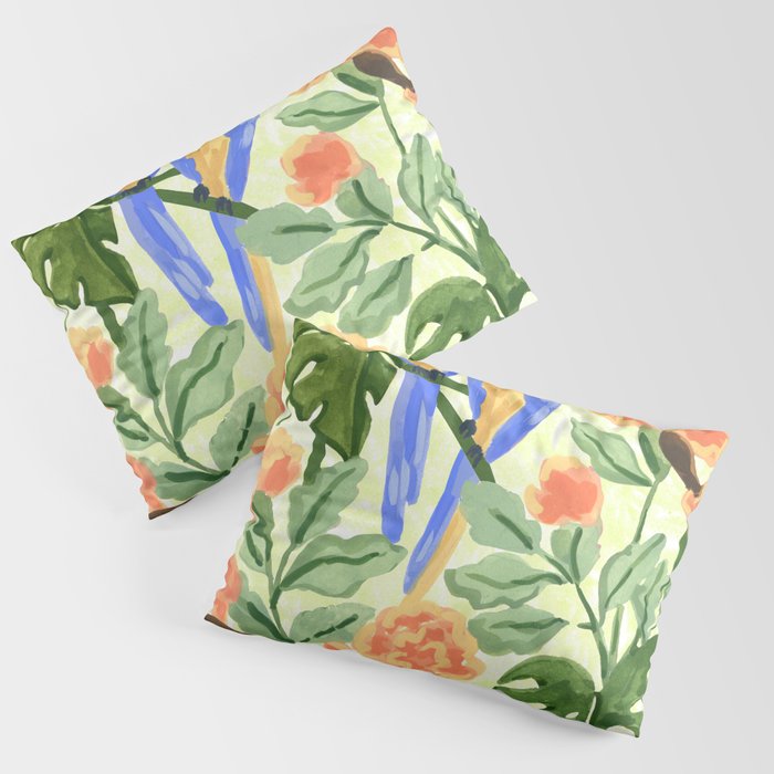 Monkeys and Parrots Pillow Sham Gallery Image 3