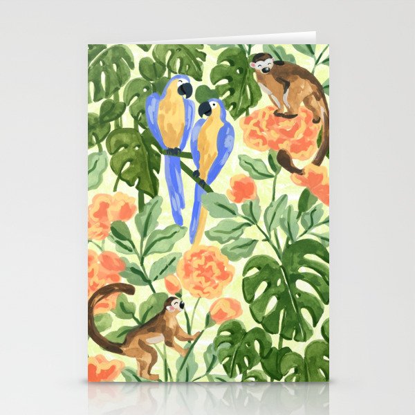 Monkeys and Parrots Stationery Card Gallery Image 1