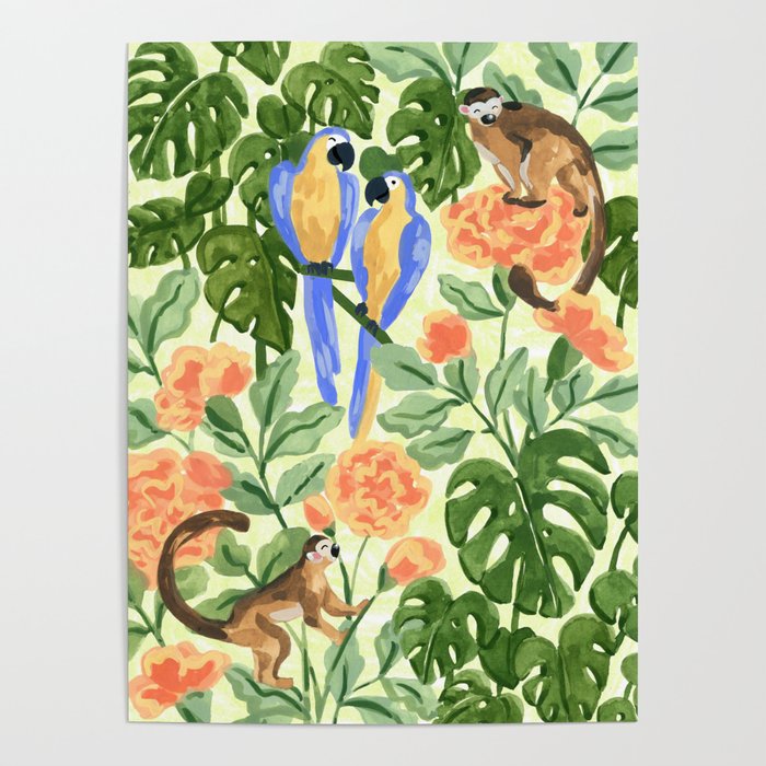 Monkeys and Parrots Poster Gallery Image 4