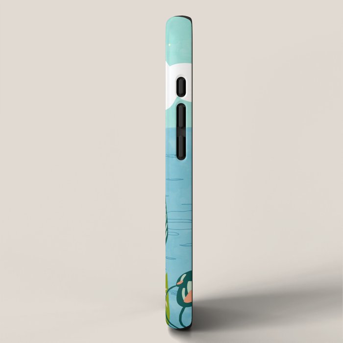 The Pursuit Of Happiness, Woman Ocean Travel Swim Illustration, Bohemian Fashion Tropical iPhone Case Gallery Image 2