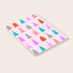 Christmas Tree Pattern on Pink Notebook Gallery Image 3