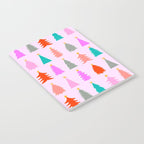 Christmas Tree Pattern on Pink Notebook Gallery Image 2