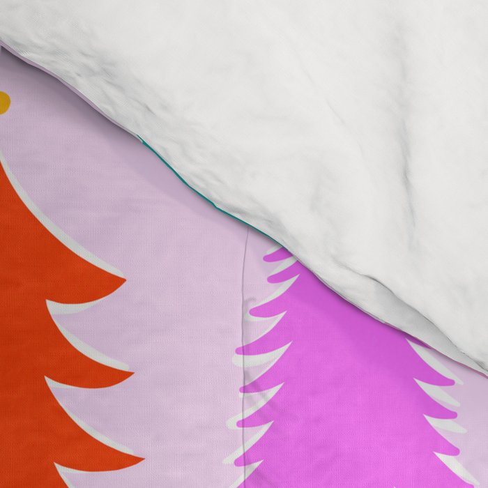 Christmas Tree Pattern on Pink Comforter Gallery Image 4