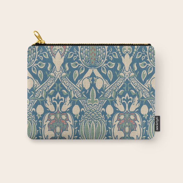 William Morris Granada Teal Blue Green Carry All Pouch Gallery Image 1