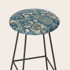 William Morris Granada Teal Blue Green Stool Gallery Image 2
