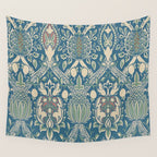 William Morris Granada Teal Blue Green Wall Tapestry Gallery Image 4