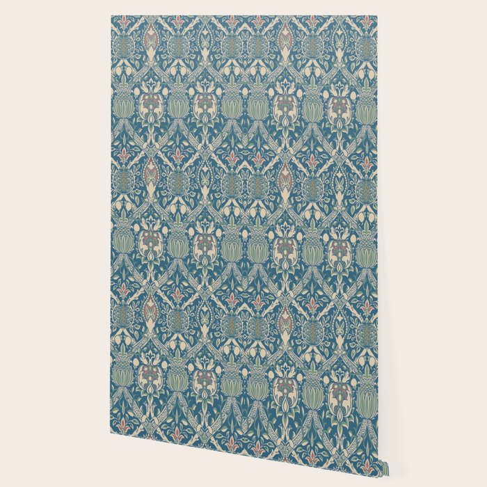 William Morris Granada Teal Blue Green Wallpaper Gallery Image 2