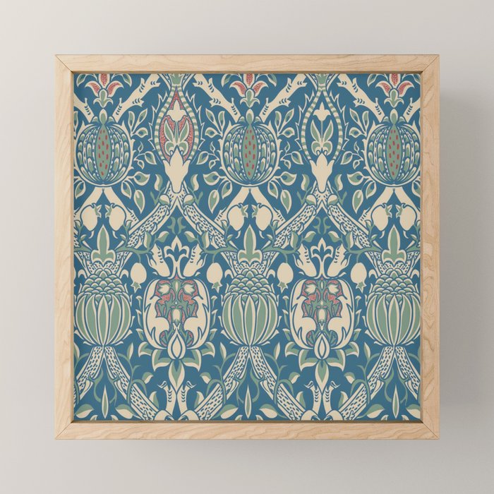 William Morris Granada Teal Blue Green Mini Art Print Gallery Image 1