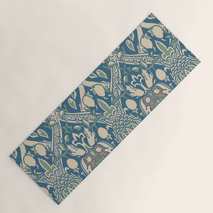 William Morris Granada Teal Blue Green Yoga Mat Gallery Image 1