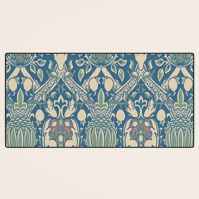 William Morris Granada Teal Blue Green Desk Mat Gallery Image 3
