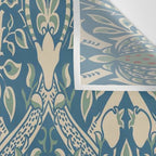 William Morris Granada Teal Blue Green Wall Tapestry Gallery Image 3