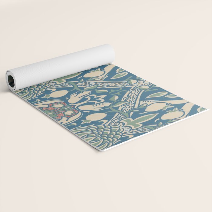 William Morris Granada Teal Blue Green Yoga Mat Gallery Image 2