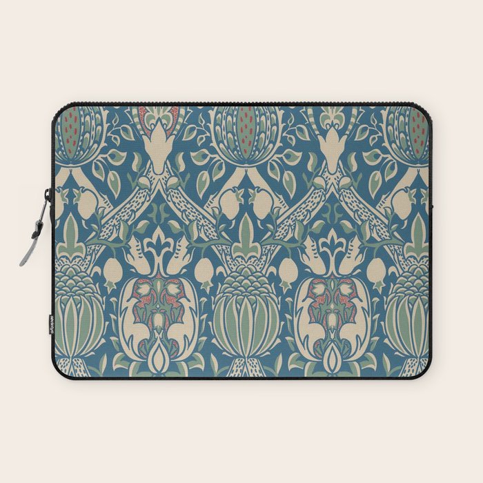 William Morris Granada Teal Blue Green Laptop Sleeve Gallery Image 1