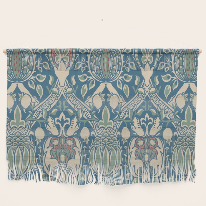 William Morris Granada Teal Blue Green Wall Hanging Gallery Image 1