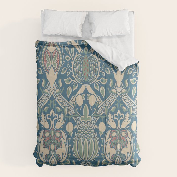 William Morris Granada Teal Blue Green Comforter Gallery Image 6