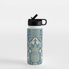 William Morris Granada Teal Blue Green Water Bottle Gallery Image 1