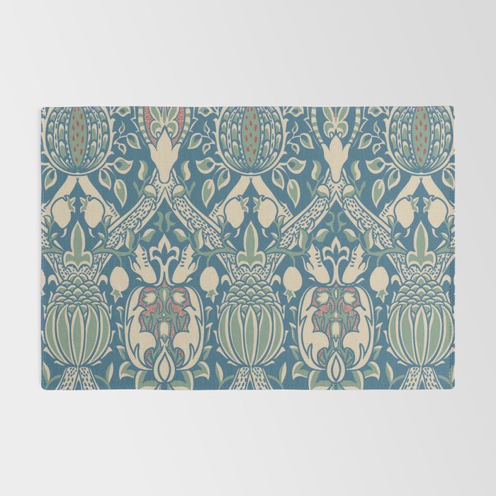 William Morris Granada Teal Blue Green Rug Gallery Image 2