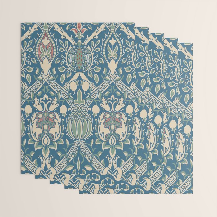 William Morris Granada Teal Blue Green Wrapping Paper Gallery Image 3