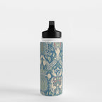 William Morris Granada Teal Blue Green Water Bottle Gallery Image 3