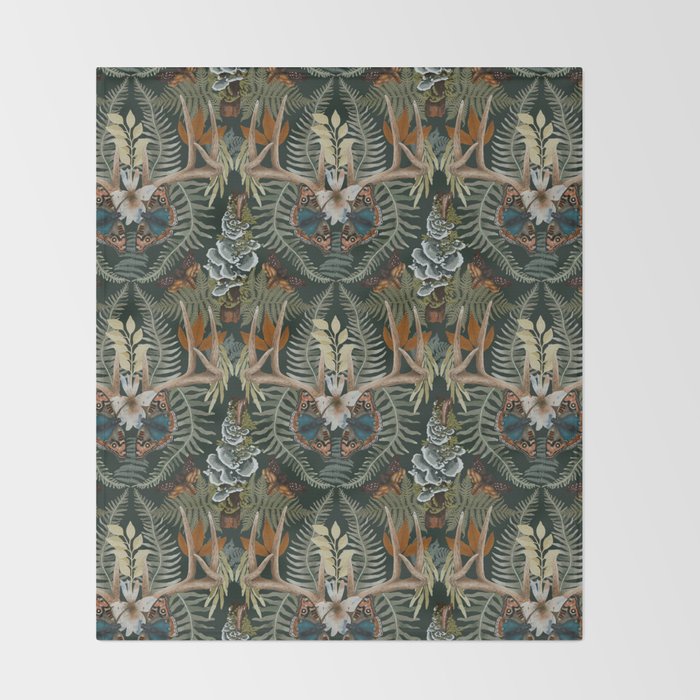 Whimsical Deer Antlers Throw Blanket Gallery Image 2
