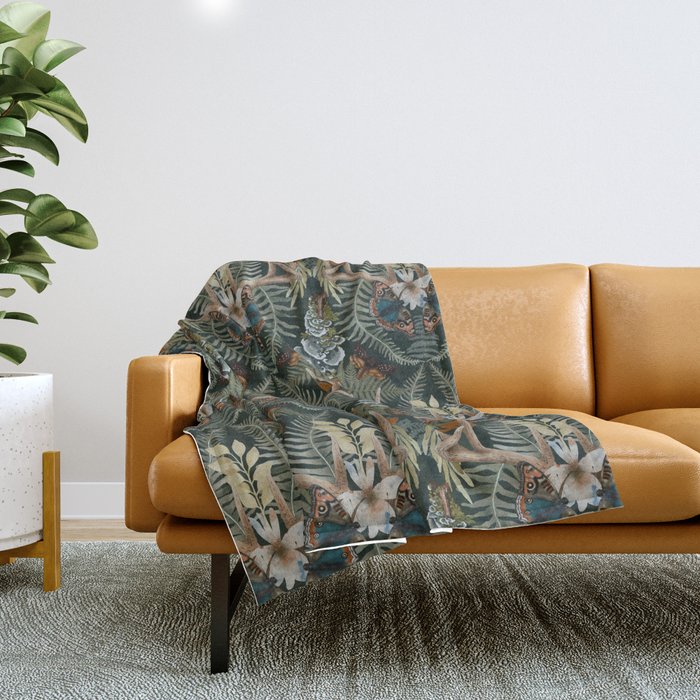 Whimsical Deer Antlers Throw Blanket Gallery Image 1