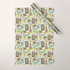 Island Tiki - Tan Wrapping Paper Gallery Image 1