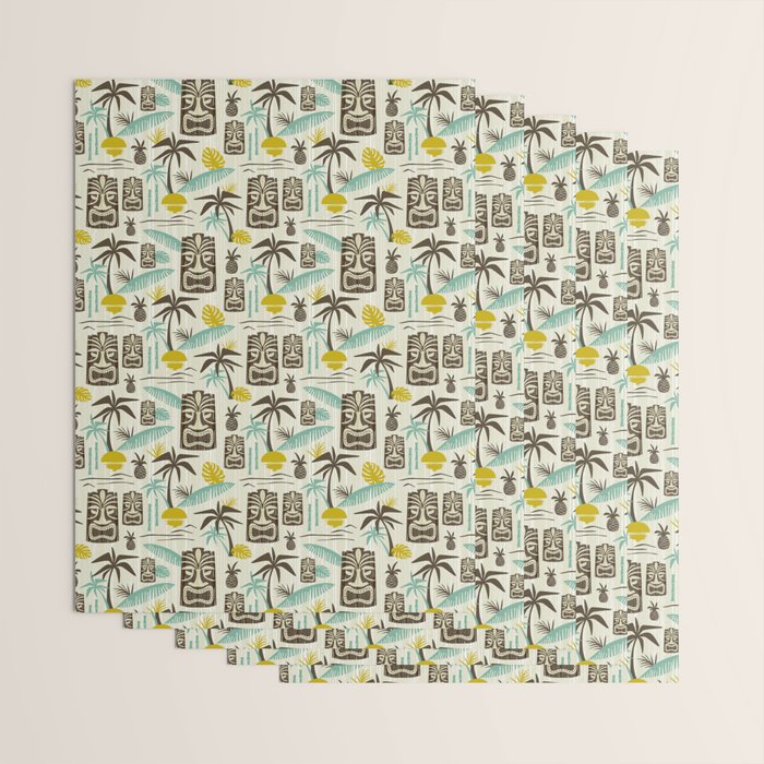 Island Tiki - Tan Wrapping Paper Gallery Image 3