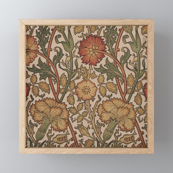 William Morris Rose and Rose, William Morris floral design  Mini Art Print Gallery Image 1