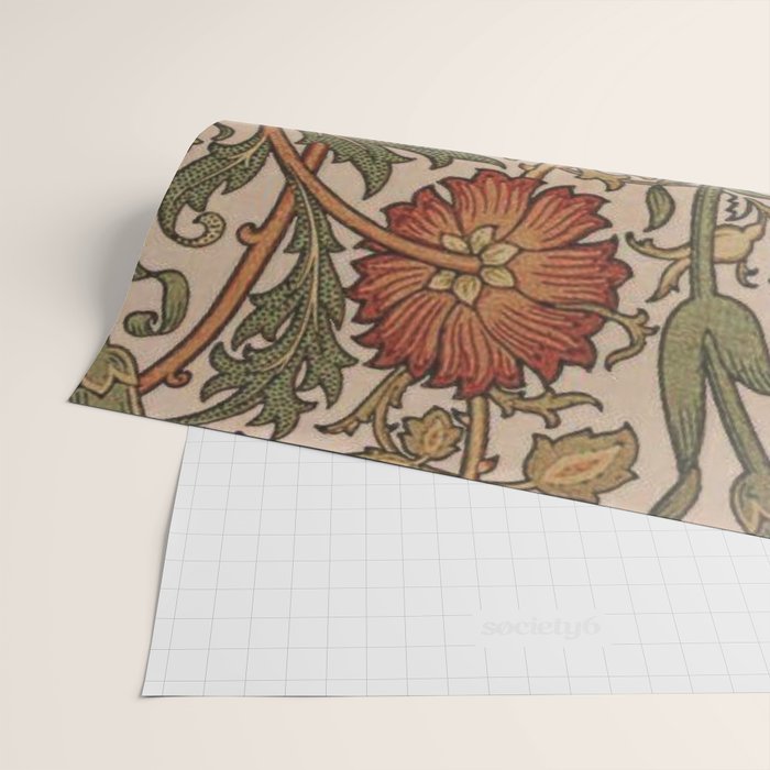 William Morris Rose and Rose, William Morris floral design  Wrapping Paper Gallery Image 2