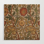 William Morris Rose and Rose, William Morris floral design  Wood Wall Art Gallery Image 1