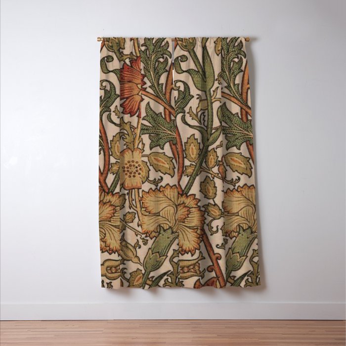 William Morris Rose and Rose, William Morris floral design  Window Curtain Gallery Image 3