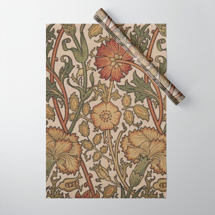 William Morris Rose and Rose, William Morris floral design  Wrapping Paper Gallery Image 1