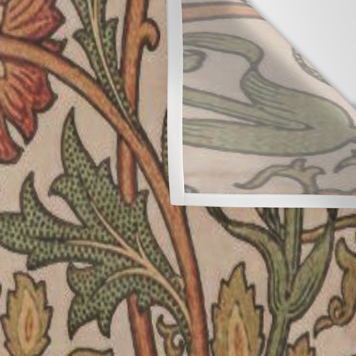 William Morris Rose and Rose, William Morris floral design  Wall Tapestry Gallery Image 3