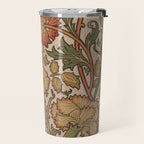 William Morris Rose and Rose, William Morris floral design  Travel Mug Gallery Image 2