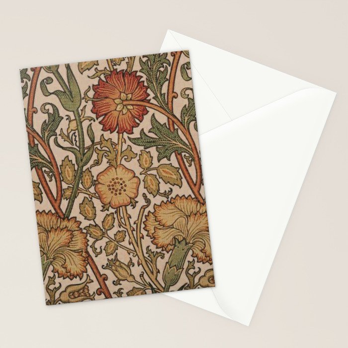 William Morris Rose and Rose, William Morris floral design  Stationery Card Gallery Image 2