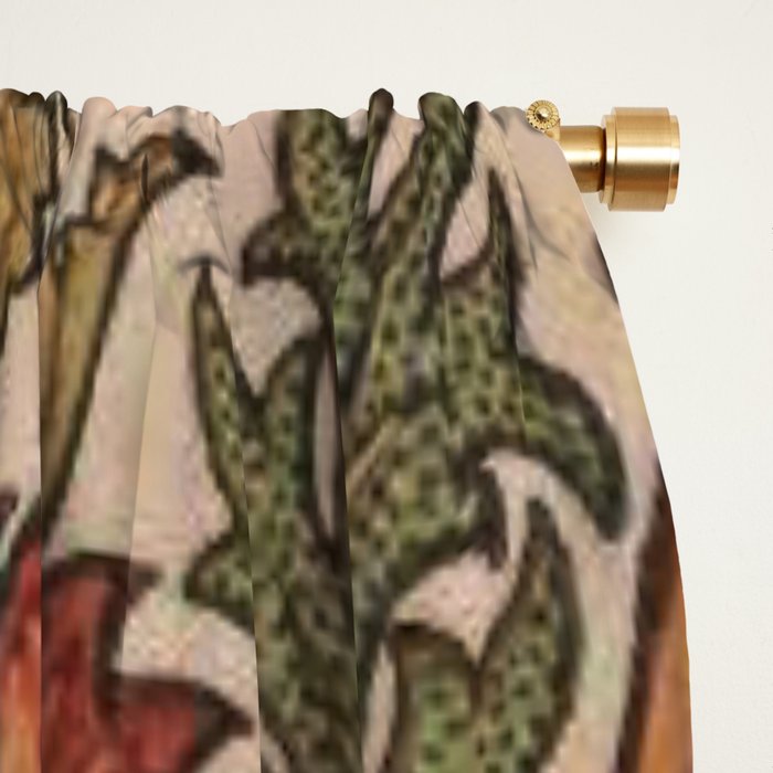 William Morris Rose and Rose, William Morris floral design  Window Curtain Gallery Image 2