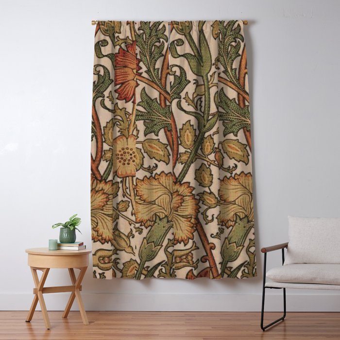 William Morris Rose and Rose, William Morris floral design  Window Curtain Gallery Image 5