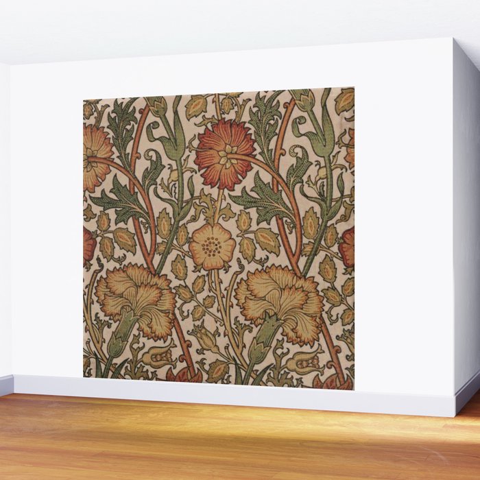 William Morris Rose and Rose, William Morris floral design  Wall Mural Gallery Image 2