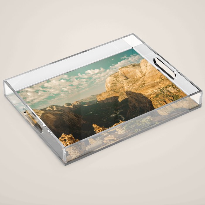 Zion Mornings - National Parks Nature Photography Acrylic Tray Gallery Image 1