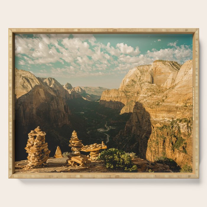 Zion Mornings - National Parks Nature Photography Serving Tray Gallery Image 1