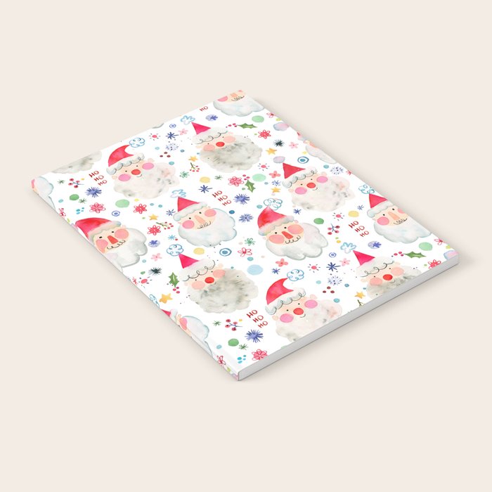 Holiday 2025 Santa claus Happy cute portrait Multicolored Christmas Notebook Gallery Image 2