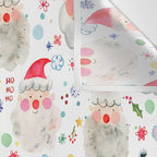 Holiday 2025 Santa claus Happy cute portrait Multicolored Christmas Wall Tapestry Gallery Image 3