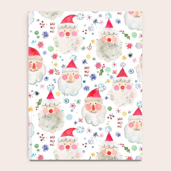 Holiday 2025 Santa claus Happy cute portrait Multicolored Christmas Notebook Gallery Image 4