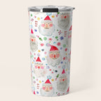 Holiday 2025 Santa claus Happy cute portrait Multicolored Christmas Travel Mug Gallery Image 1