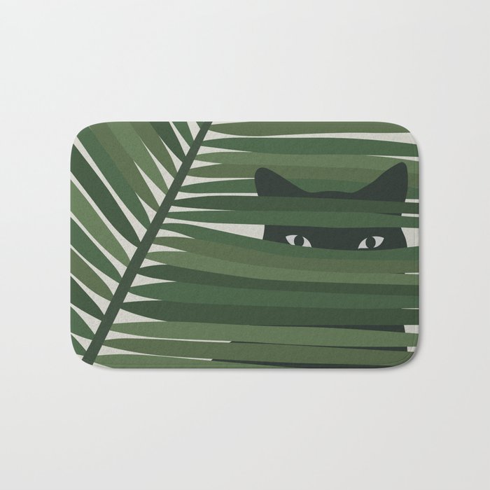 Cat and Plant 53 Bath Mat Gallery Image 1
