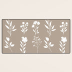 White Flower Pattern_02 Desk Mat Gallery Image 3