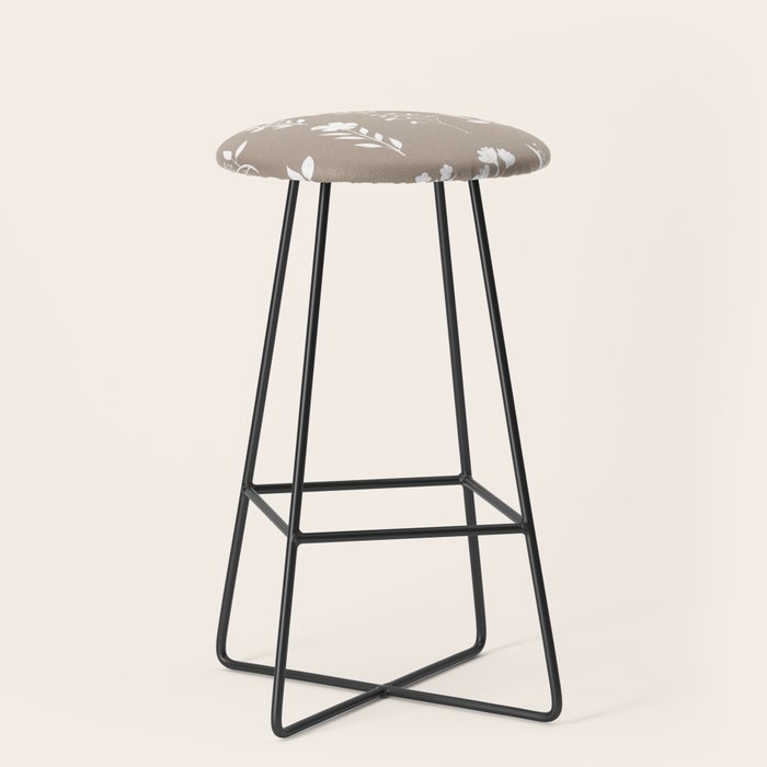 White Flower Pattern_02 Stool Gallery Image 1