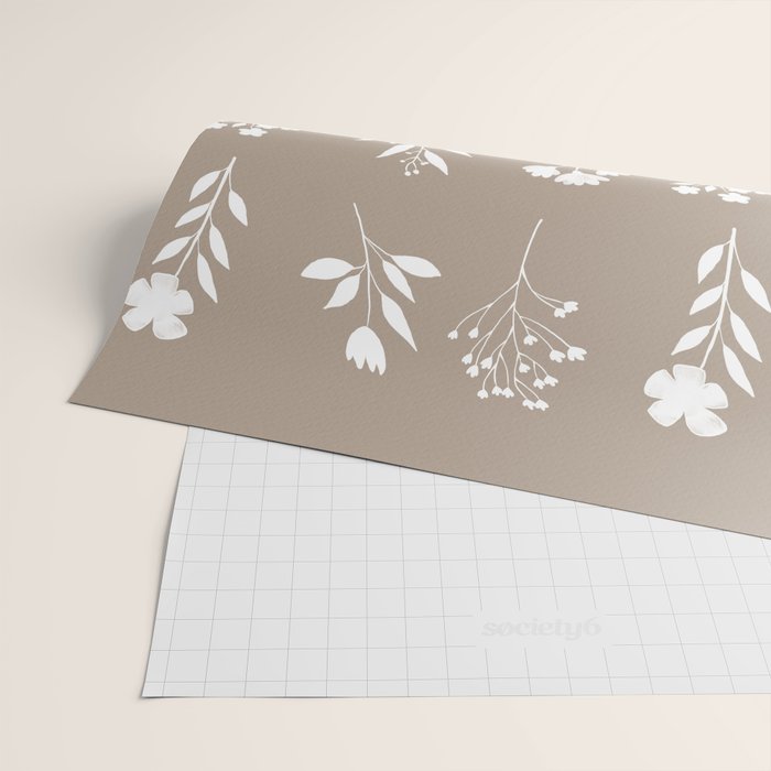 White Flower Pattern_02 Wrapping Paper Gallery Image 2
