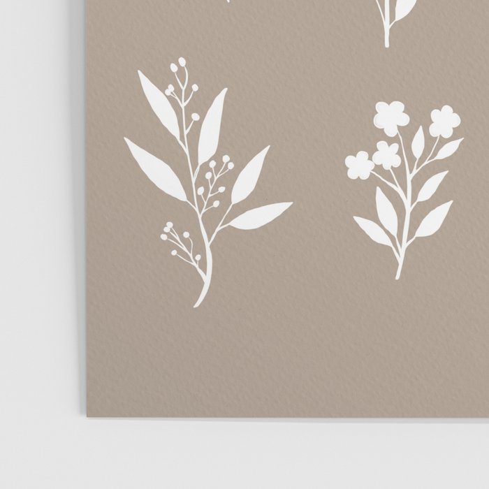 White Flower Pattern_02 Poster Gallery Image 3